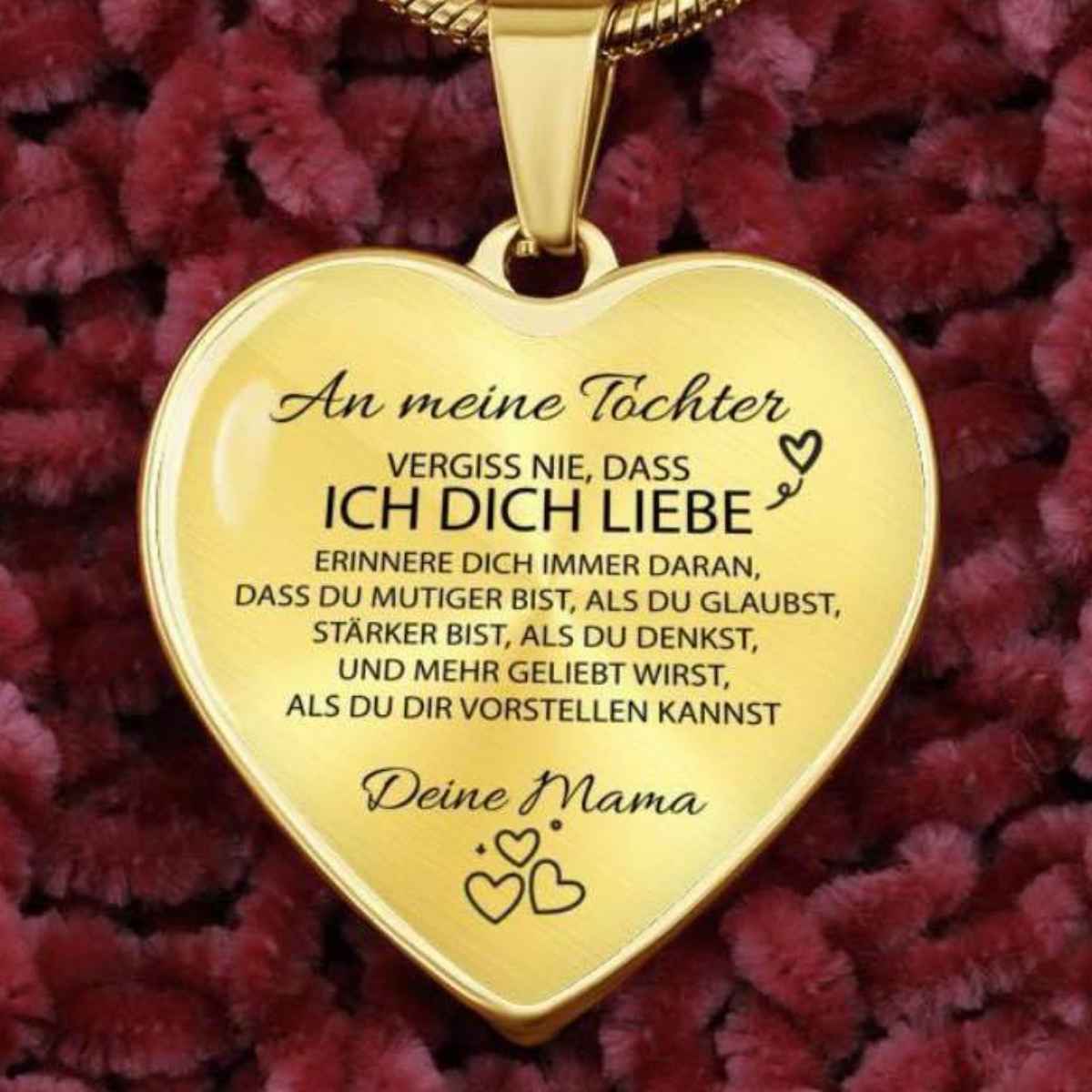 Herz-Halskette für meine geliebte Tochter - Ein liebevolles Geschenk von Mama