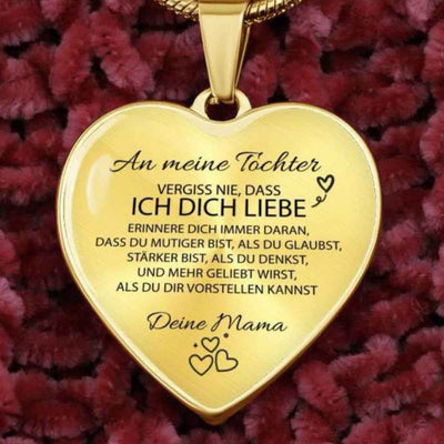 Herz-Halskette für meine geliebte Tochter - Ein liebevolles Geschenk von Mama