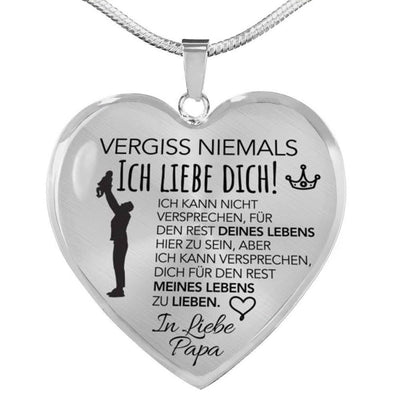 Herz-Halskette - Ein Zeichen der Liebe - Für Papa mit Herzensversprechen