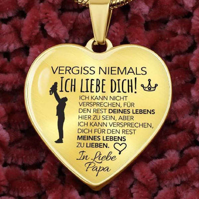 Herz-Halskette - Ein Zeichen der Liebe - Für Papa mit Herzensversprechen