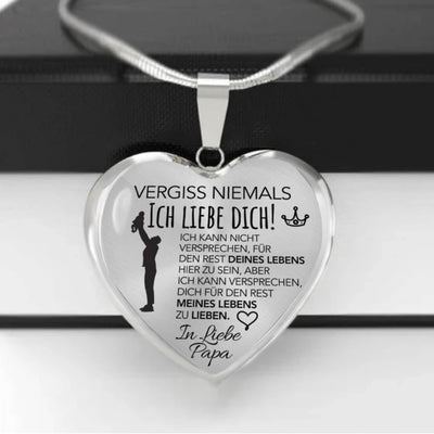 Herz-Halskette - Ein Zeichen der Liebe - Für Papa mit Herzensversprechen