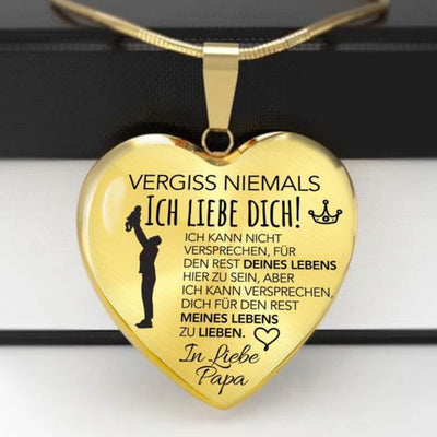 Herz-Halskette - Ein Zeichen der Liebe - Für Papa mit Herzensversprechen