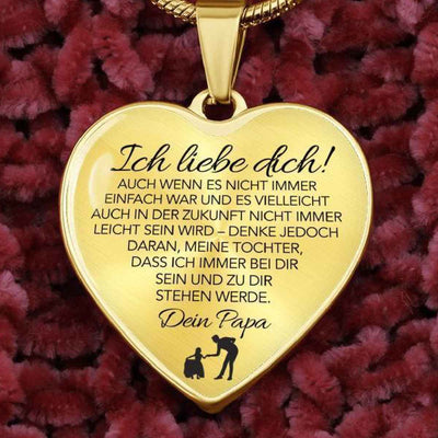 Liebesschmuck für meine Tochter - Herz-Halskette mit „Ich liebe Dich“