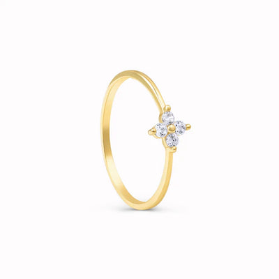 Minimalistischer Kleeblatt-Ring