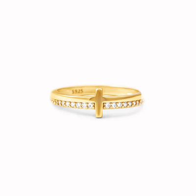 Goldenes Kreuz Ring