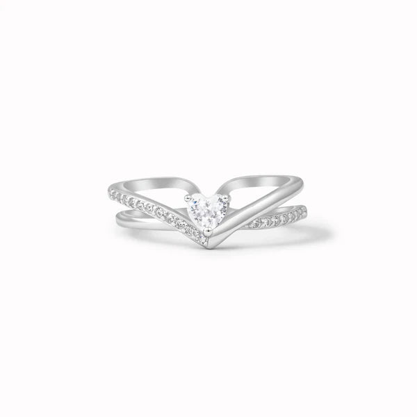 V Herz Ring