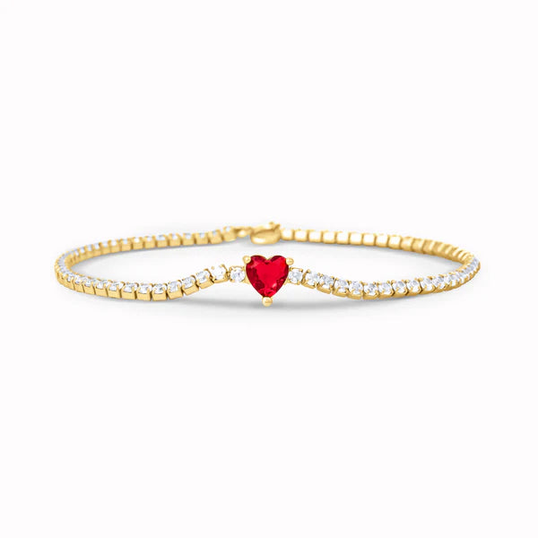 Herz-Tennisarmband