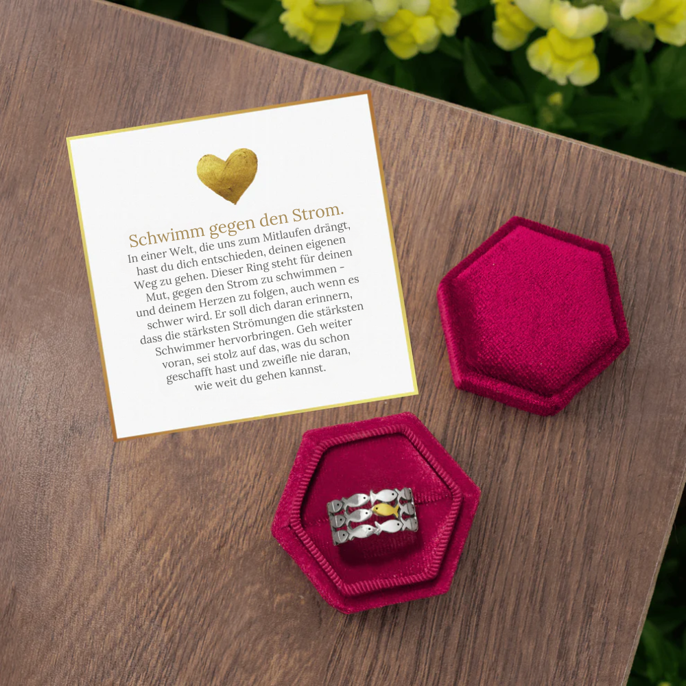 "Schwimm Gegen Den Strom" Ring