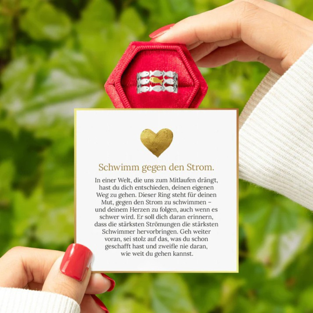 "Schwimm Gegen Den Strom" Ring