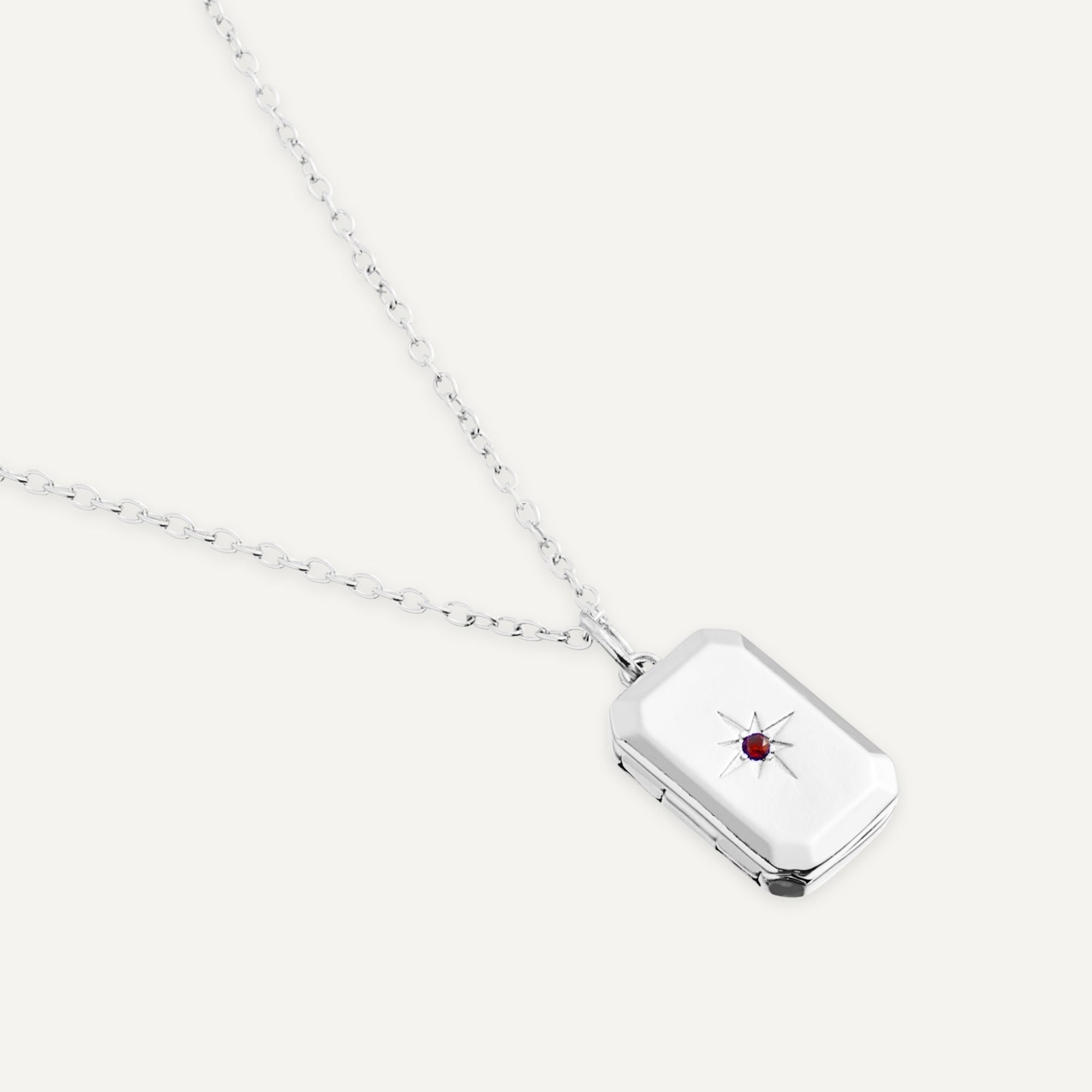 Locket-Halskette mit Geburtsstein