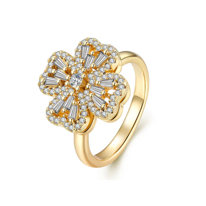 Anti-Angst Spinnerei Klee-Ring