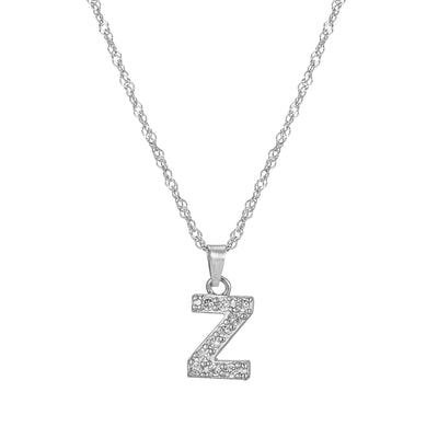 Buchstaben-Halskette mit Zirkonia