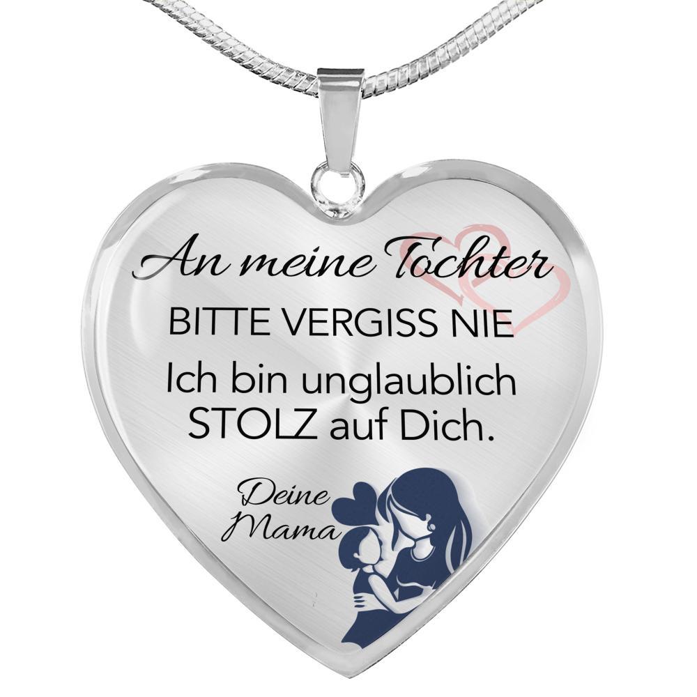 Herz-Anhänger-Halskette für meine Tochter von Mama - Ein Zeichen des Stolzes