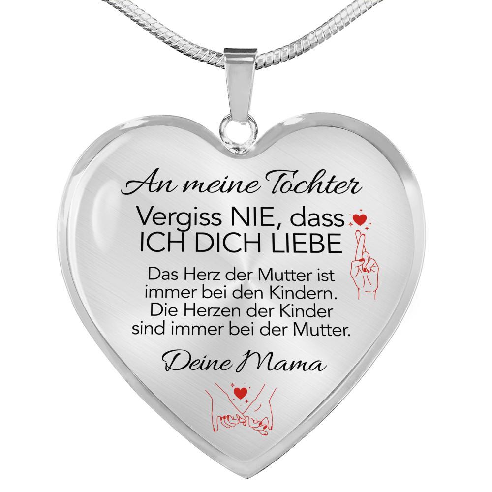 Herz-Halskette für meine Tochter - Eine liebevolle Erinnerung von Mama, stets nah am Herzen