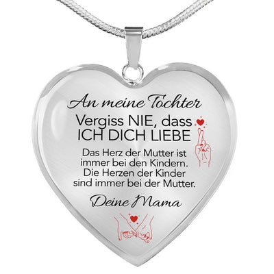 Herz-Halskette für meine Tochter - Eine liebevolle Erinnerung von Mama, stets nah am Herzen