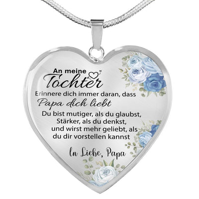 Mutige Herz-Halskette für meine Tochter - Zeige deine Liebe, Papa
