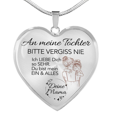 Zarte Herz-Halskette - Ein liebevoller Schmuck von Mama an meine Tochter - Mein Ein & Alles
