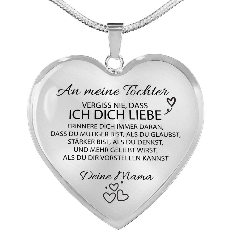 Herz-Halskette für meine geliebte Tochter - Ein liebevolles Geschenk von Mama