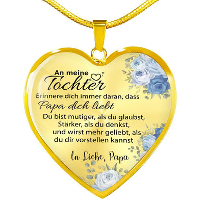 Mutige Herz-Halskette für meine Tochter - Zeige deine Liebe, Papa