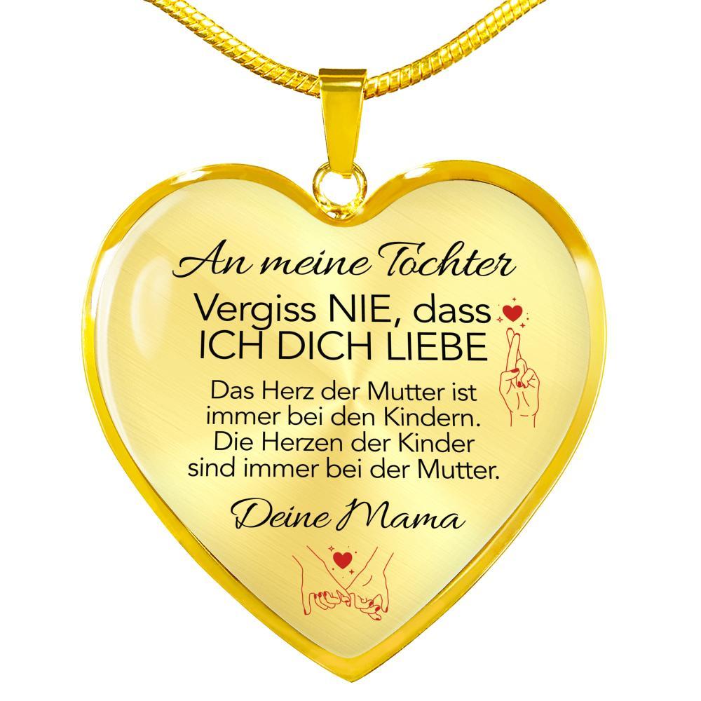 Herz-Halskette für meine Tochter - Eine liebevolle Erinnerung von Mama, stets nah am Herzen