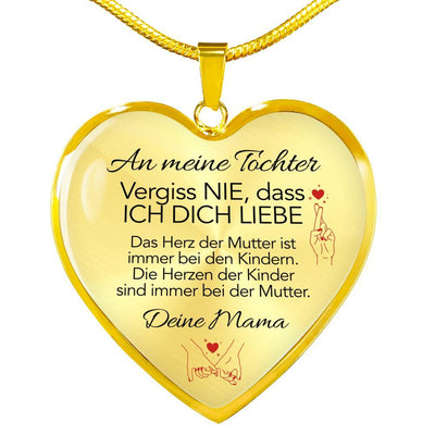 Herz-Halskette für meine Tochter - Eine liebevolle Erinnerung von Mama, stets nah am Herzen