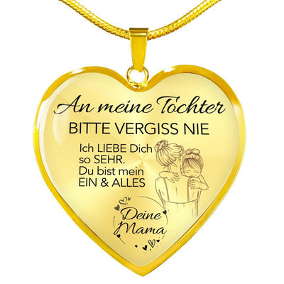 Zarte Herz-Halskette - Ein liebevoller Schmuck von Mama an meine Tochter - Mein Ein & Alles