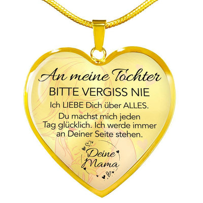 Herz-Halskette - Ein liebevolles Geschenk von Mama an ihre Tochter - Symbol der Glückseligkeit