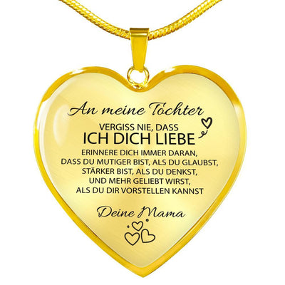 Herz-Halskette für meine geliebte Tochter - Ein liebevolles Geschenk von Mama