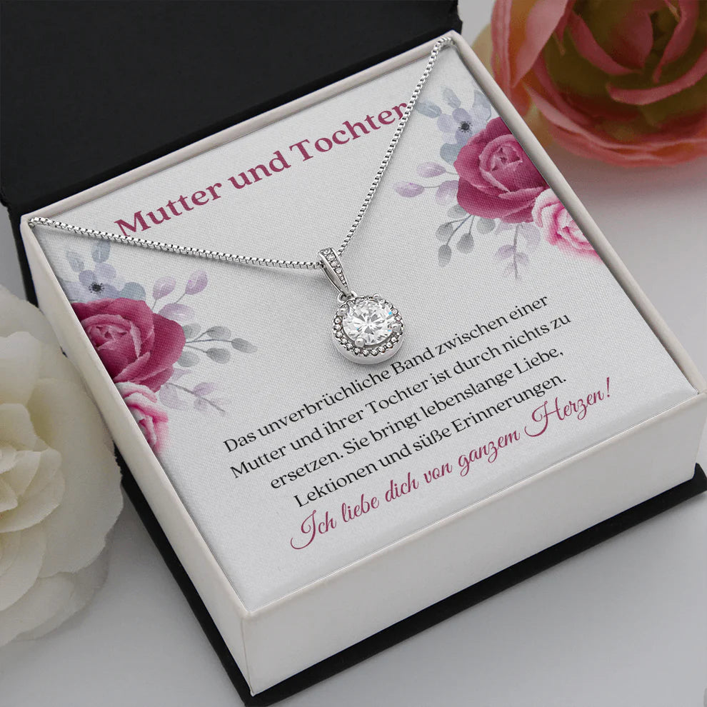 Mutter und Tochter - Kreis Anhänger Halskette
