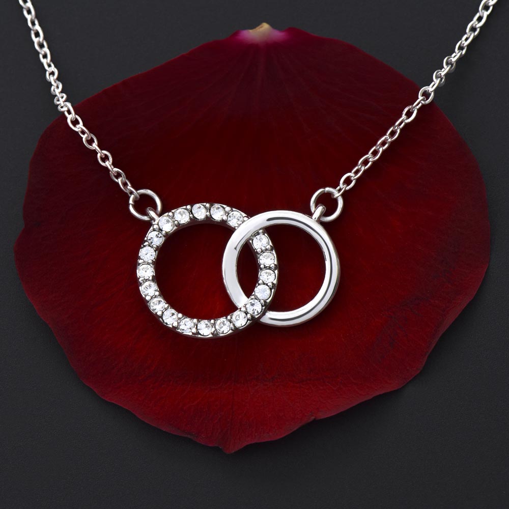 Elegante 14k Weißgold Halskette mit Ring - Für meine geliebte Tochter