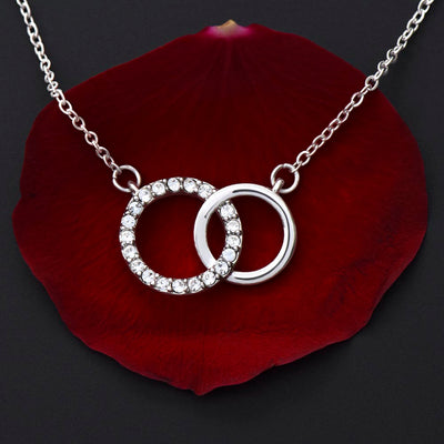 Elegante 14k Weißgold Halskette mit Ring - Für meine geliebte Tochter