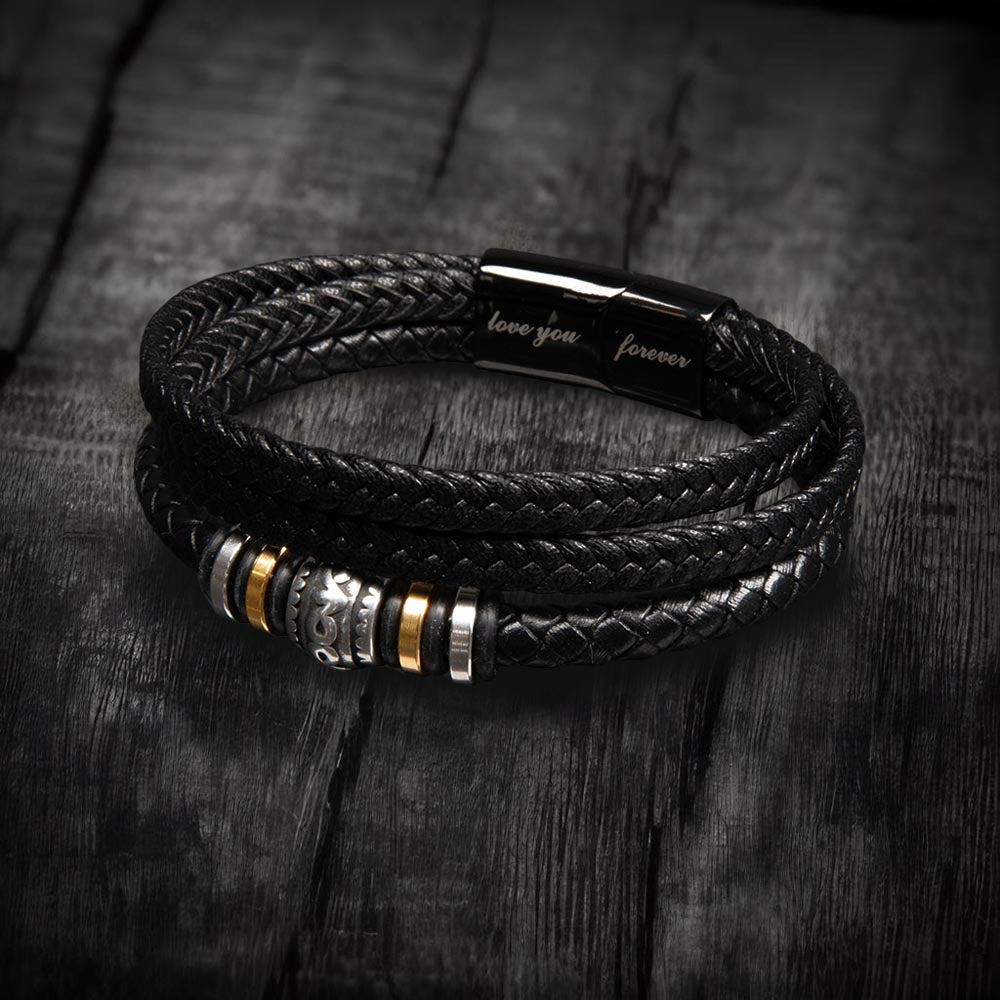 An Meinen Sohn – Folge Deinen Träumen – Lederarmband