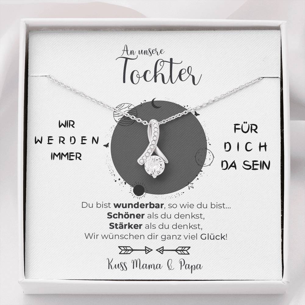 Elegante Weißgoldkette - Ein liebevolles Geschenk von Mama und Papa für unsere Tochter
