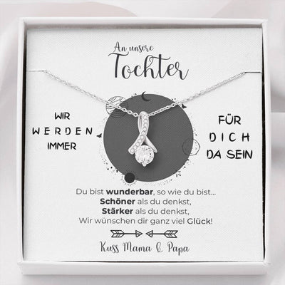 Elegante Weißgoldkette - Ein liebevolles Geschenk von Mama und Papa für unsere Tochter