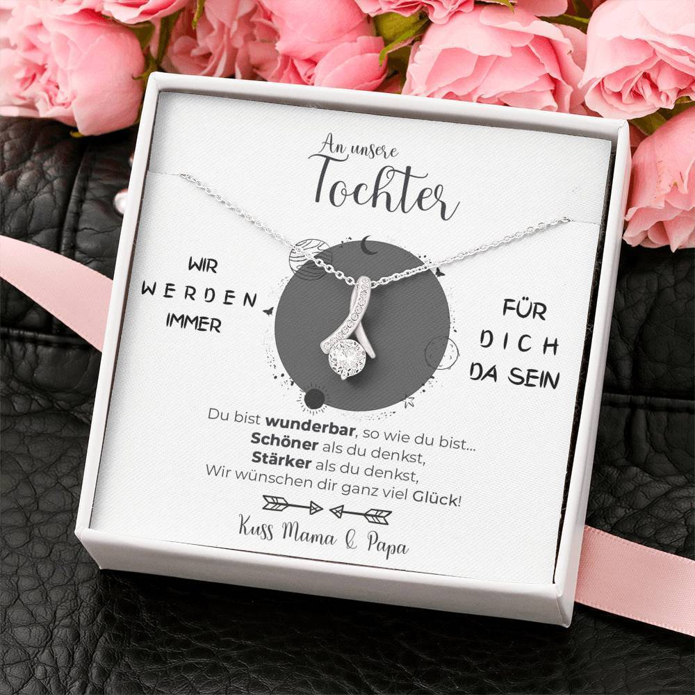 Elegante Weißgoldkette - Ein liebevolles Geschenk von Mama und Papa für unsere Tochter