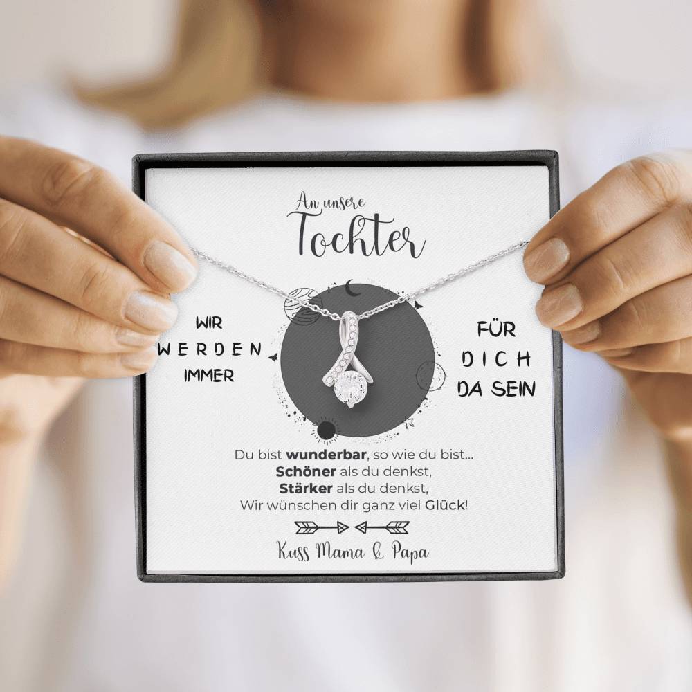 Elegante Weißgoldkette - Ein liebevolles Geschenk von Mama und Papa für unsere Tochter
