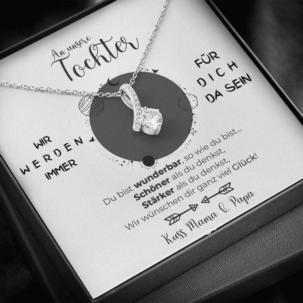 Elegante Weißgoldkette - Ein liebevolles Geschenk von Mama und Papa für unsere Tochter
