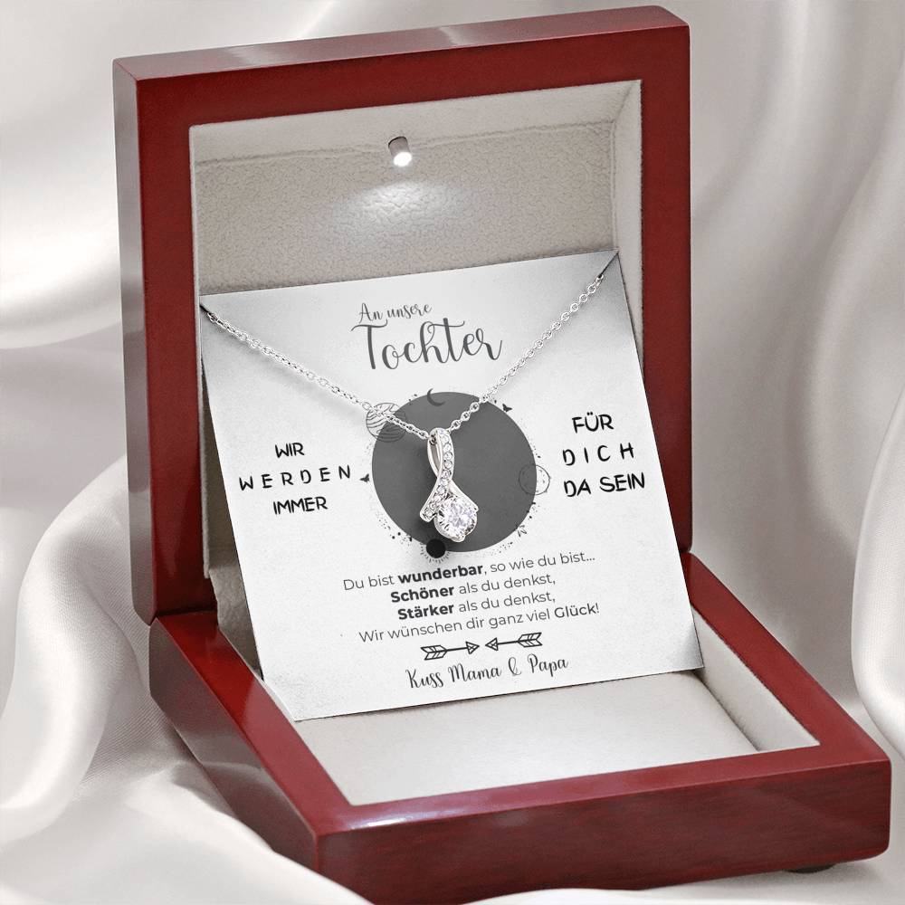 Elegante Weißgoldkette - Ein liebevolles Geschenk von Mama und Papa für unsere Tochter