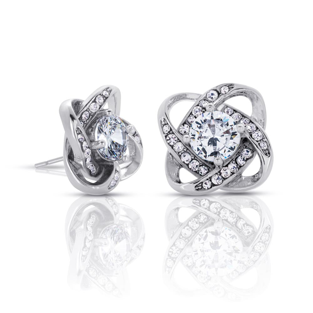Ohrringe mit Diamantknoten