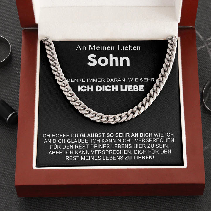 An Meinen Lieben Sohn - Cuban Chain Halskette