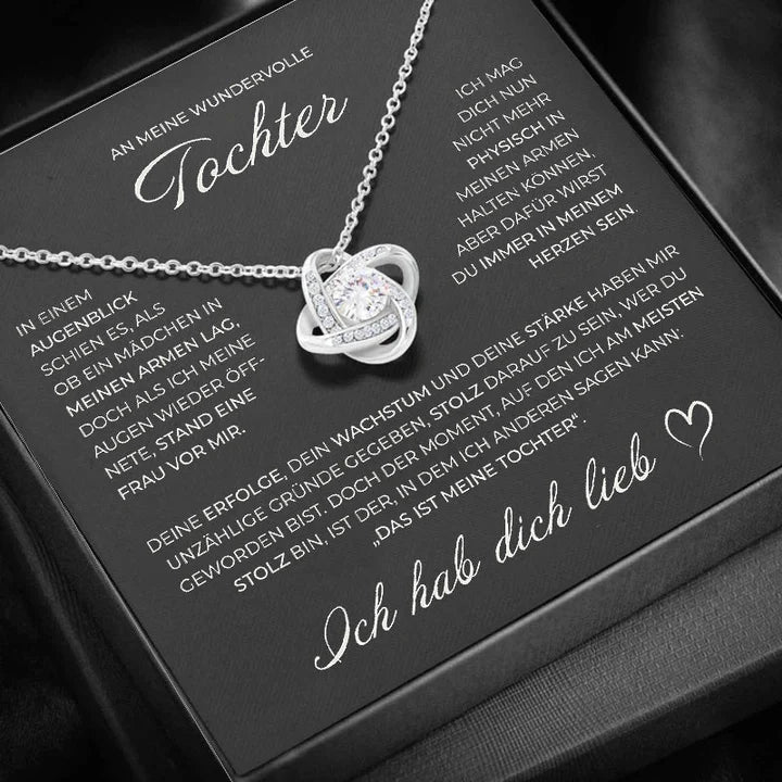 An meine wundervolle Tochter - Silber Knotenkette