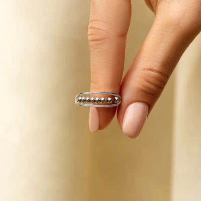 An meine Tochter - Zwillingsband Perlen-Fidget-Ring