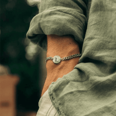 Coin-Armband mit Initialen