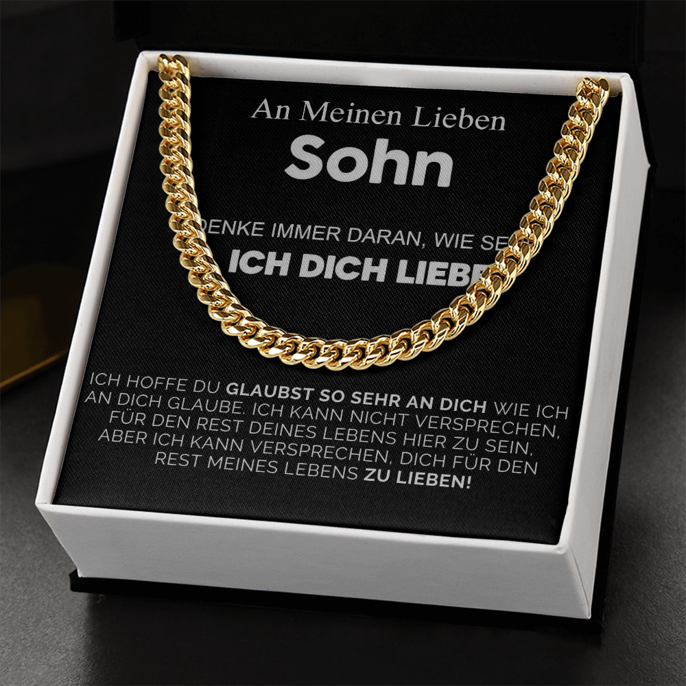 An Meinen Lieben Sohn - Cuban Chain Halskette