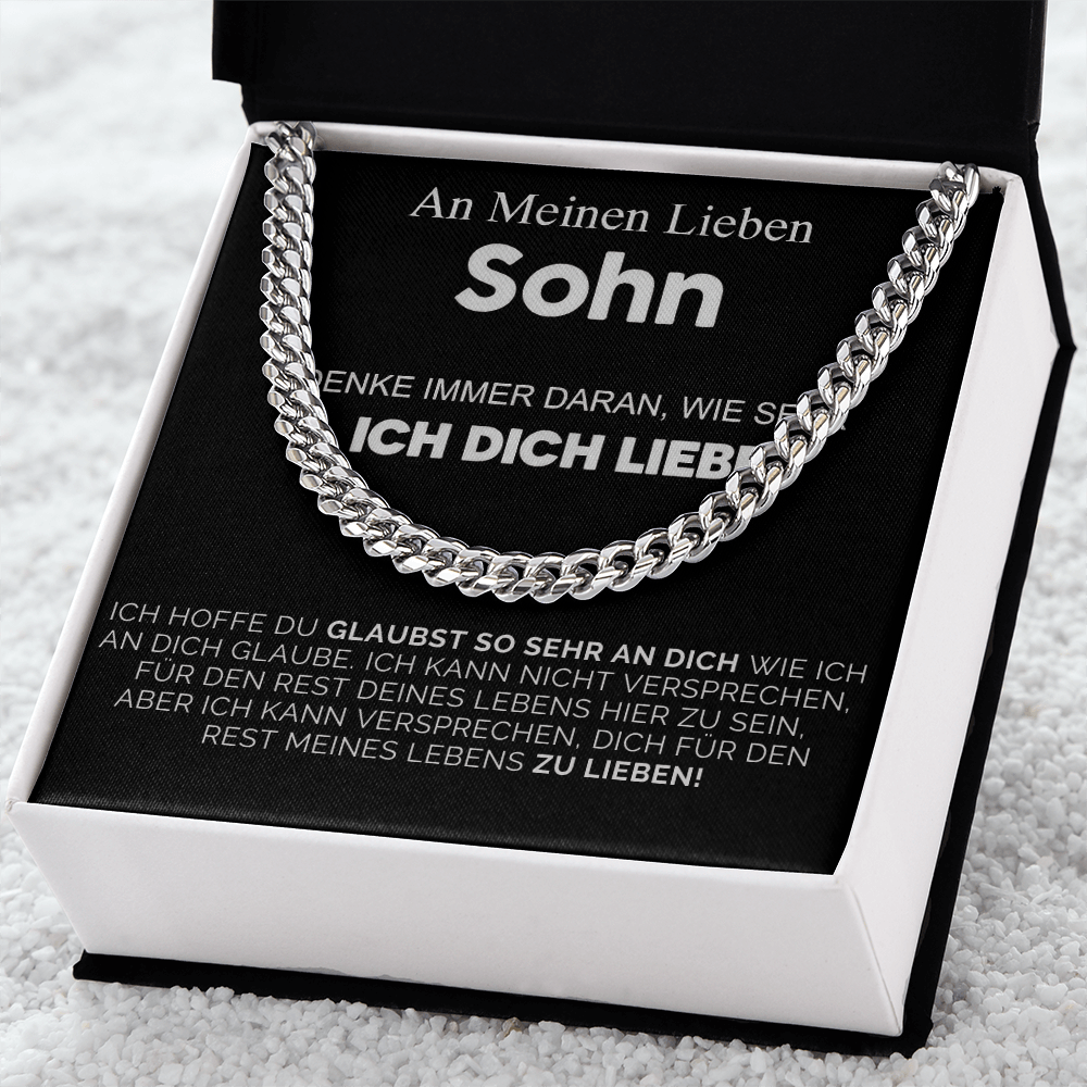 An Meinen Lieben Sohn - Cuban Chain Halskette