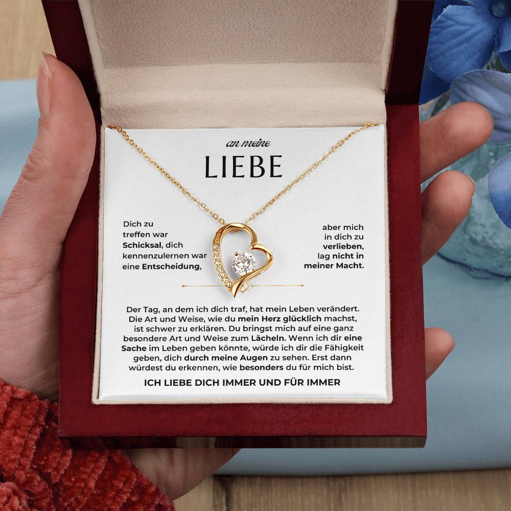 An Meine Liebe - Du Machst Mein Herz Glücklich - Herz-Halskette