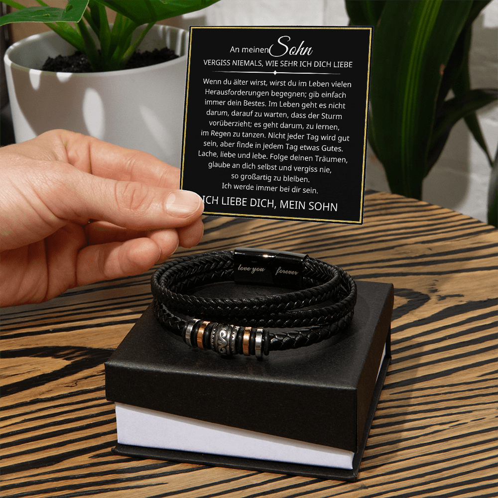 An Meinen Sohn – Folge Deinen Träumen – Lederarmband