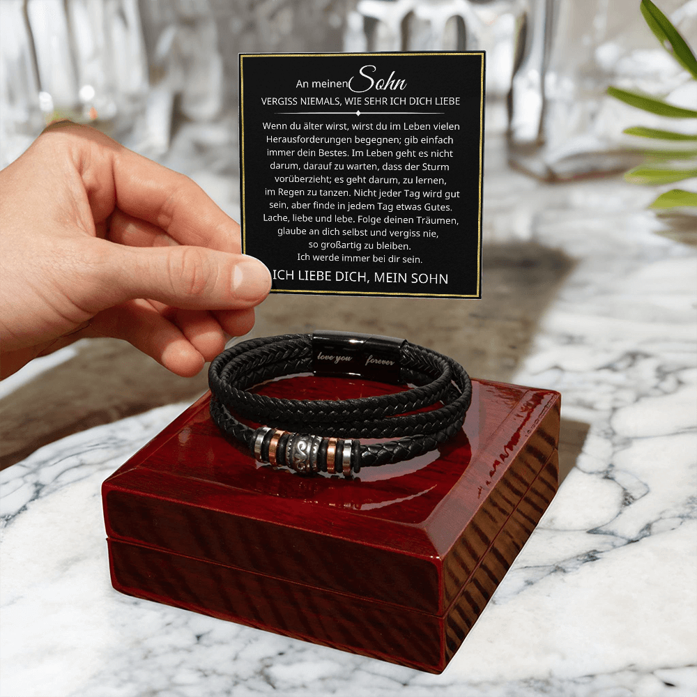 An Meinen Sohn – Folge Deinen Träumen – Lederarmband