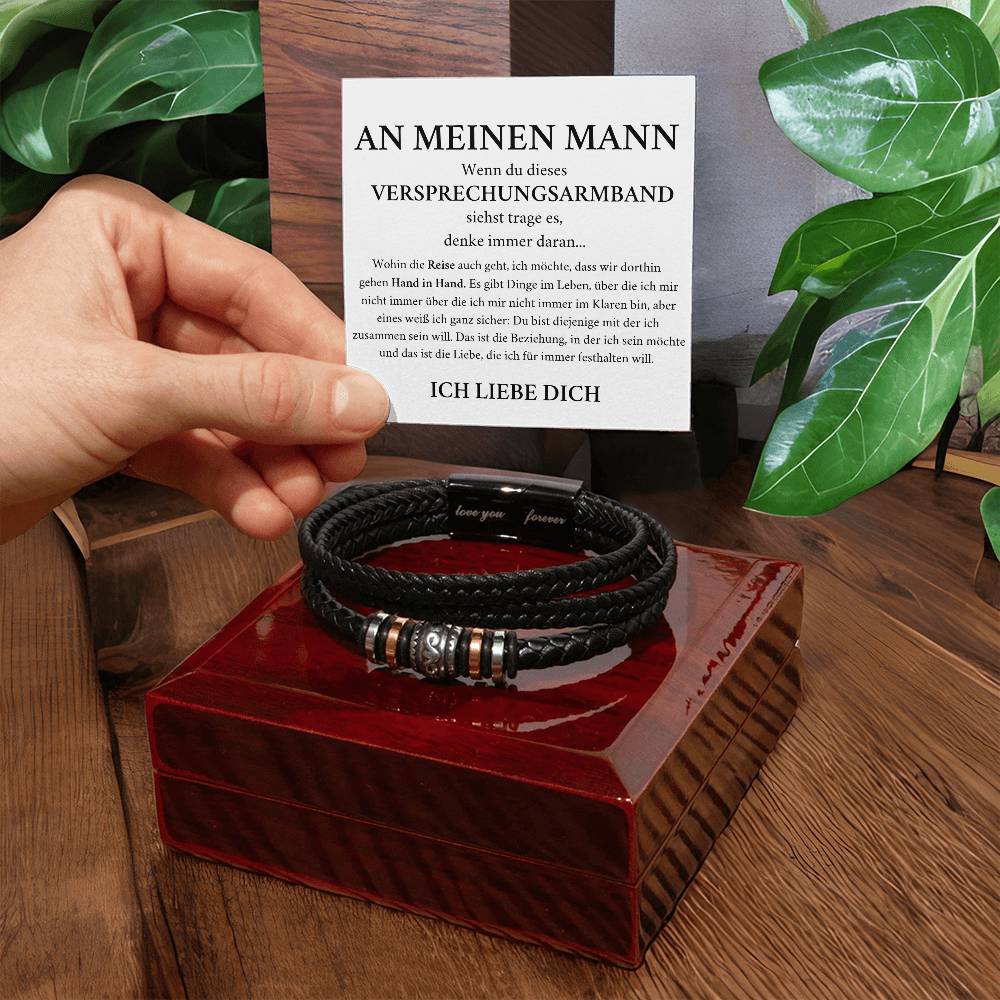 An Meinen Mann – Versprechen-Lederarmband