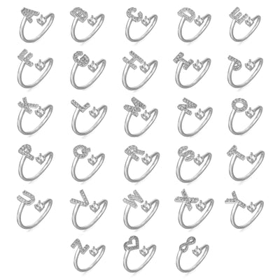Buchstabenring 'Initial' mit Zirkonia